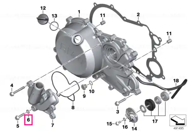 Preț promoțional Inel garnitură 6X12X1-AL - BMW Motorrad