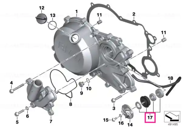 Set etanșări/rulmenți pompă răcire - BMW Motorrad Premium