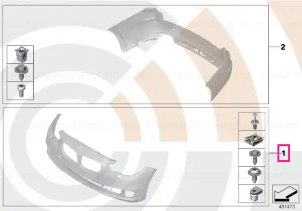 Ofertă specială Set elemente montaj bara protectie fata, Kit Value Parts - BMW Seria 5 F07