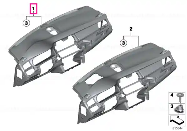Panou trim bord MOKKA - BMW Chilipir