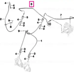 Brake pipe control circuit, front - BMW Motorrad Retur gratuit