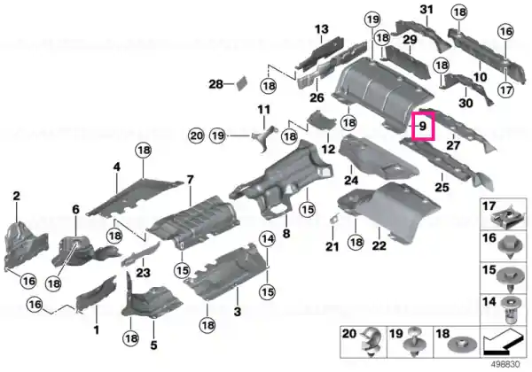 Heat insulator rear silencer - BMW Reduceri