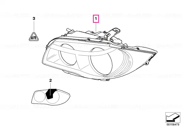 Bi-xenon headlight, left - BMW Livrare expres