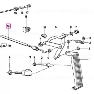 Accelerator bowden cable L=950MM - BMW Calitate înaltă