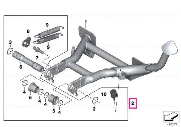 Plată securizată Set, mounting parts, tilt stand - BMW Motorrad