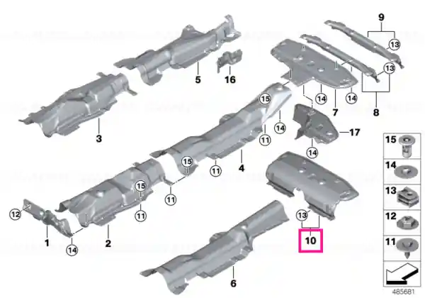 Super ofertă Heat insulator rear silencer - BMW