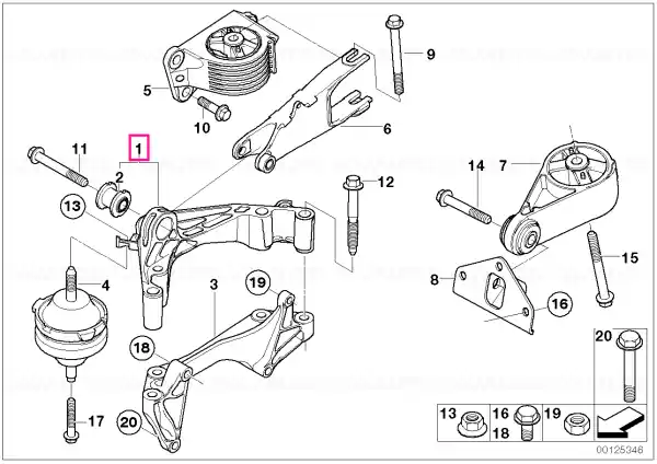 Lichidare de stoc Consola suport motor - BMW - Mini