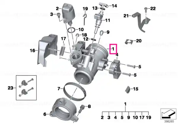 Left throttle - BMW Motorrad Preț promoțional