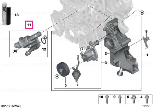 Carcasa termostat - BMW Popular