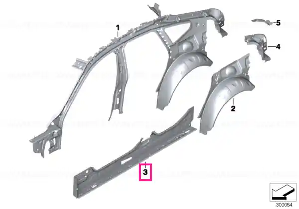 Side member, inner right - BMW Premium