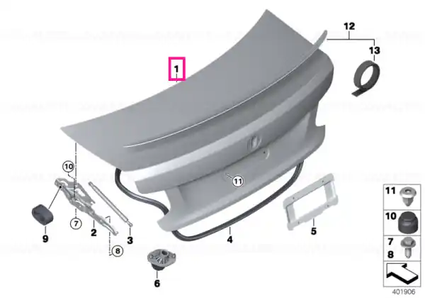 Trunk lid SPEC 2016 - BMW Retur gratuit