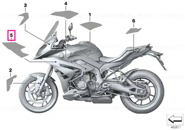Cumpără online Decor fairing side panel, front left - BMW Motorrad