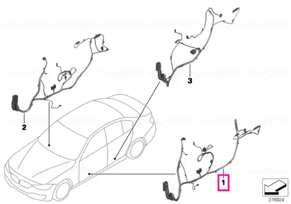 Plată sigură Wiring drivers side - BMW