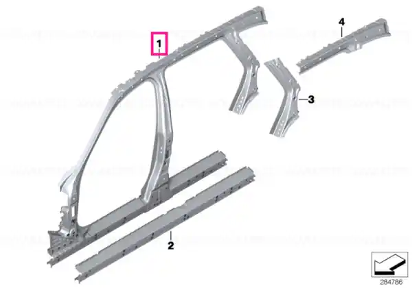 Side frame, middle left - BMW Cumpără online