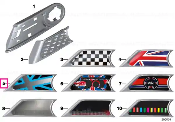 Livrare gratuită Set ornament cu garnitura BLUE - BMW - Mini