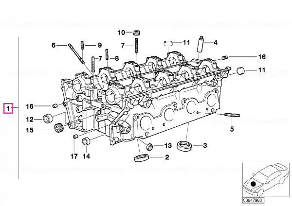 Cylinder head ZYL.1-4 - BMW Ieftin
