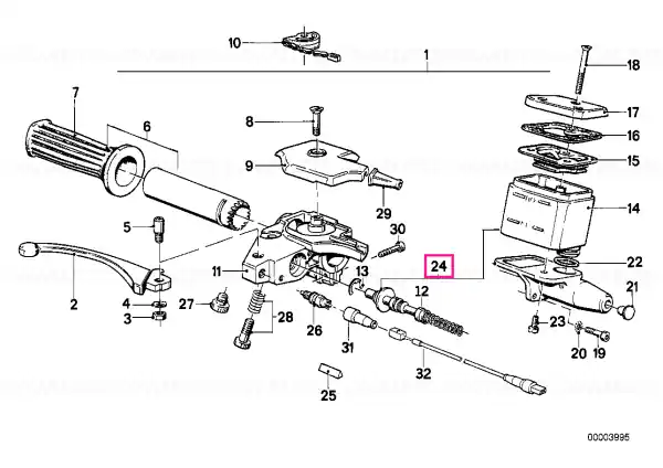 Cylinder with piston D=13MM - BMW Motorrad Premium