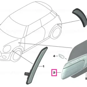 Addit. turn indicator lamp, left white - BMW - Mini Bestseller