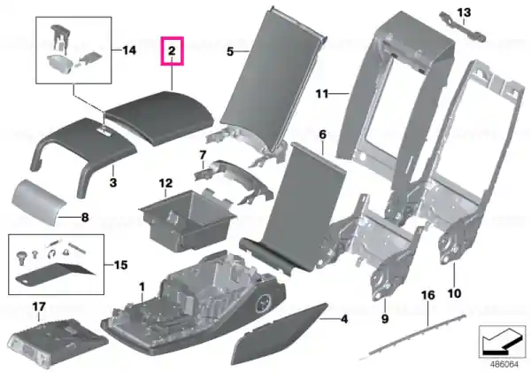 Lid armrest comfort leather LCMY MOKKA - BMW Vezi acum