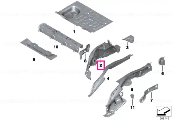 Retur ușor Rear left wheelhouse - BMW - Mini