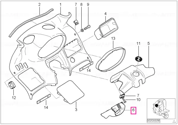 Doar azi Capac ghidon jos, NEGRU ANTICOROZIV SW-ANTSCRATCH - BMW Motorrad