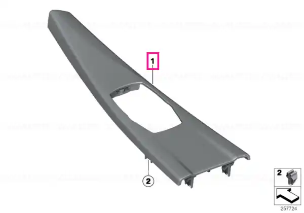 Reduceri Capac decor consola aluminiu CARBON - BMW