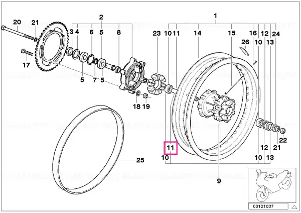 Reducere de preț Spacer sleeve, interior - BMW Motorrad