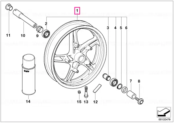 Mai ieftin Front wheel, orange2 3,50X17 - BMW Motorrad