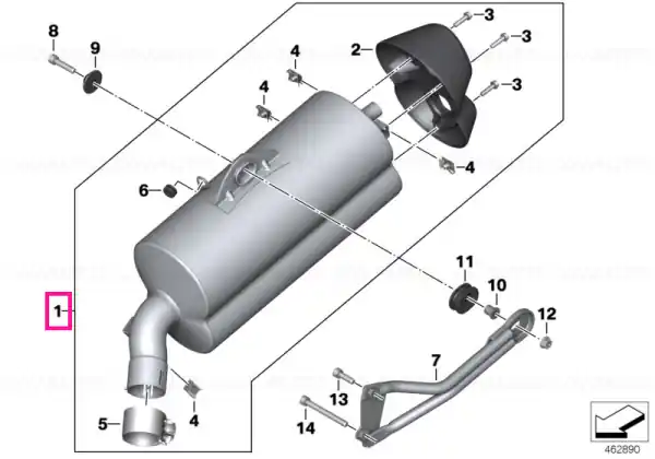 Vezi acum Rear silencer - BMW Motorrad