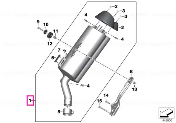 Rear silencer - BMW Motorrad Ofertă