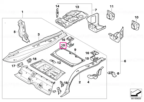 Transport gratuit Receptacle,rearmodule,lowersection,right - BMW