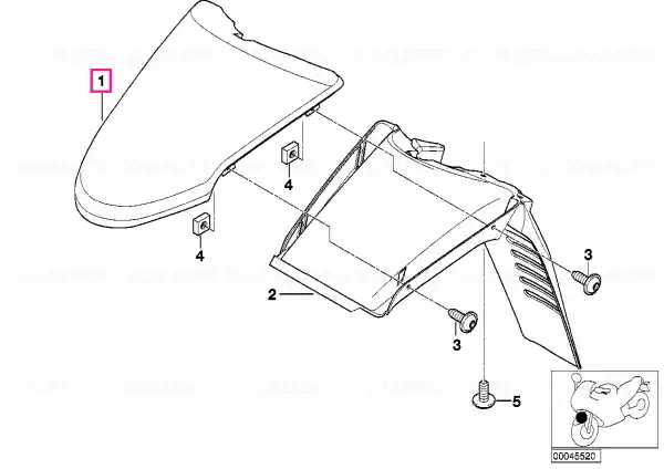 Front mudguard TITAN-SILVER - BMW Motorrad Transport gratuit