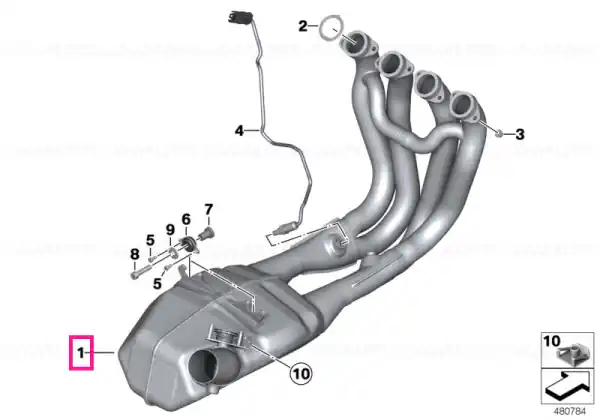 Retur gratuit Exhaust manifold with front silencer - BMW Motorrad