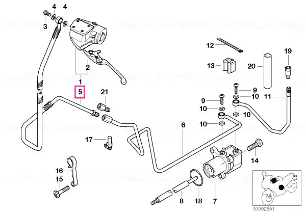 Reducere de preț clutch line upper for wide handlebars FLEXIBEL - BMW Motorrad