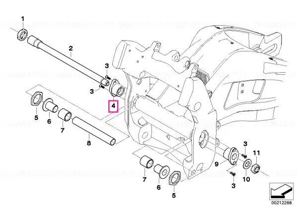 Bucșă pivot furcă oscilantă dreapta - BMW Motorrad Ieftin