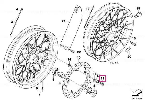 Plată securizată Șurub ISA ZNS3 - BMW Motorrad