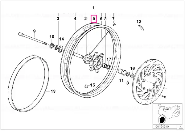 Reducere de preț Wheel rim front 2,15X19 - BMW Motorrad