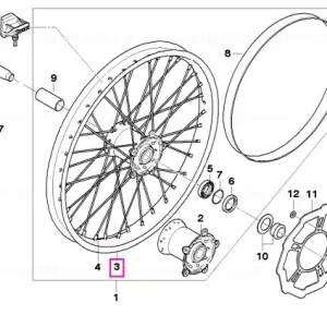 Wheel, front 1.60X21 - BMW Motorrad Calitate înaltă