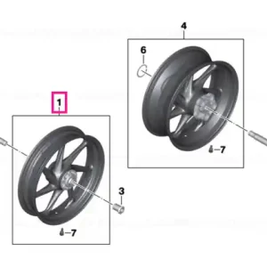 Wheel rim carbon front 3.5X17" - BMW Motorrad Livrare rapidă