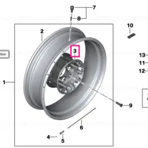 Wheel hub, silver, rear - BMW Motorrad Discount