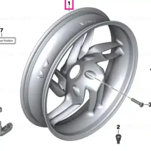 Black rear wheel 6,00X17 - BMW Motorrad Cel mai bun preț