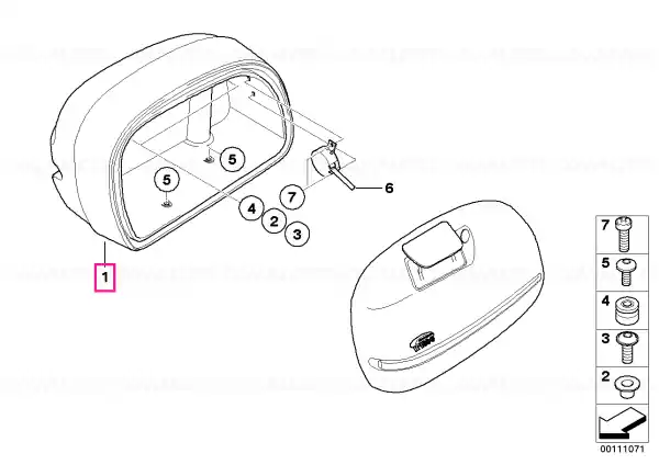 Reduceri Case bottom, left MOJAVEBRAUN-MET - BMW Motorrad