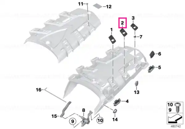 Bestseller Tampă cauciuc centru dreapta - BMW Motorrad