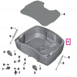 Bottom part f top case - BMW Motorrad Comandă acum