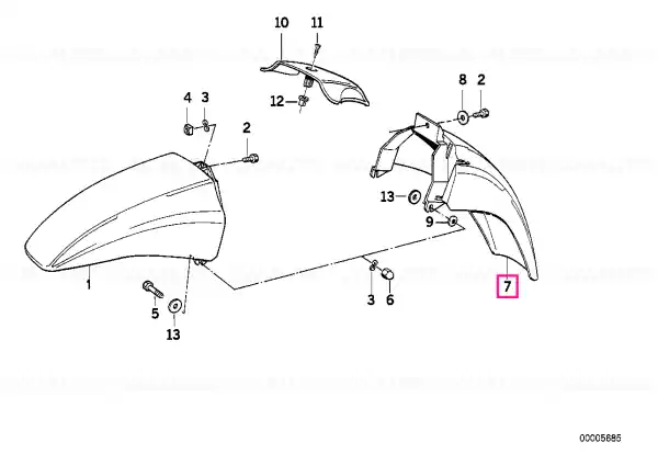 Ofertă exclusivă Mudguard front prime coated - BMW Motorrad