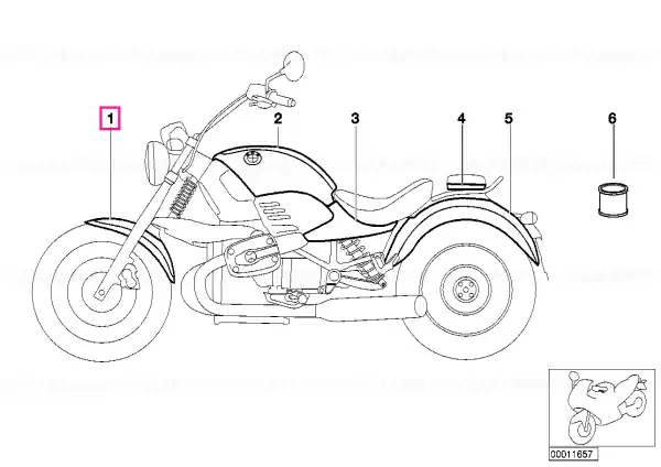 Front mudguard with ornamental line MANDA./GRAPHIT - BMW Motorrad Cumpără acum