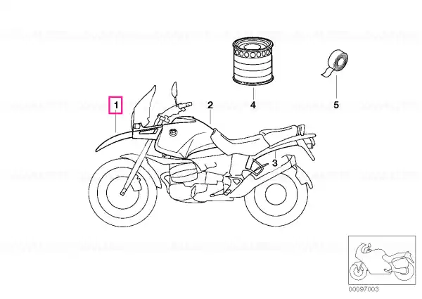 Upper mudguard PAZIFIKBLAU 2 - BMW Motorrad Discount