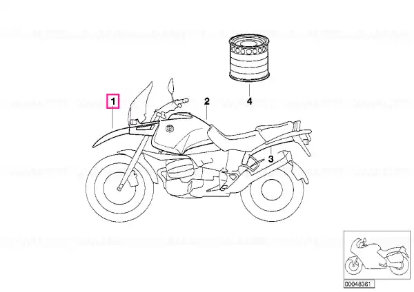 Premium Capac roată față - NACHTSCHWARZ - BMW Motorrad