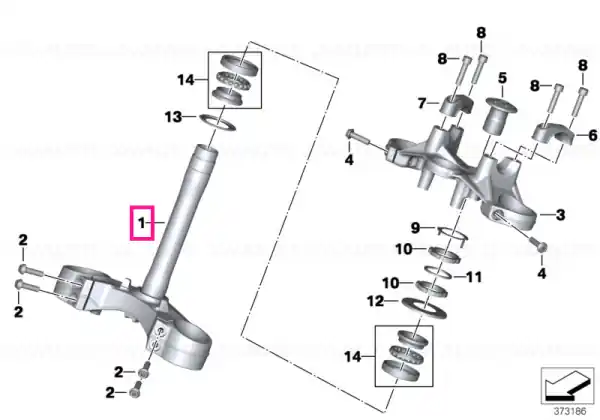 Livrare rapidă Lower fork cross brace - BMW Motorrad