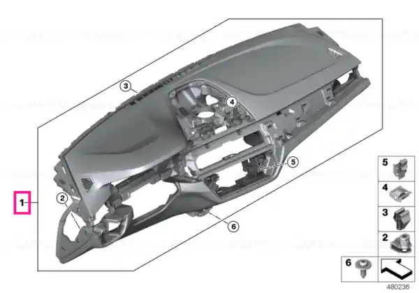 Cumpărături sigure Instrument panel, Head-Up Display SCHWARZ/WEISS - BMW